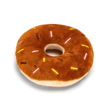 nobleza - Plüsch-Hundespielzeug Donut braun