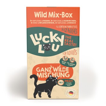 Lucky Lou Nassfutter Katze Adult Wild Mix-Box 12x125 g