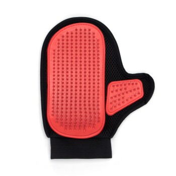 nobleza - Fellpflege Handschuh - Stahlborsten rot