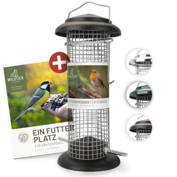 wildtier liebe Futterspender für Erdnüsse 23,5cm, Schwarz