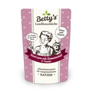 Betty's Landhausküche Frischebeutel Rind pur 12 x 100g für Katze