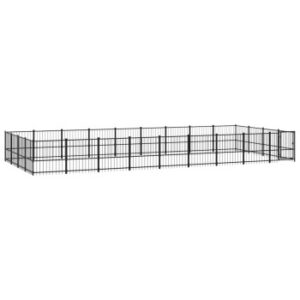 VidaXL Outdoor Hundezwinger Stahl 8,73 m, 3,88 m, 1 m