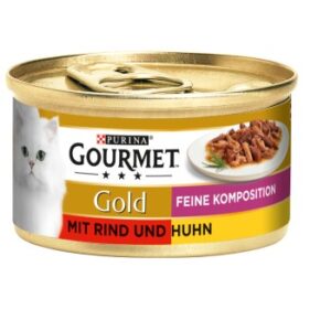 GOURMET Gold Feine Komposition 12x85g Rind und Huhn