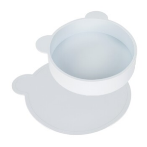 AniOne Pepe & Kitty Set Napf + Unterlage blau
