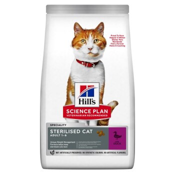Hill's Science Plan Trockenfutter Katze Adult, Sterilised Ente 10 kg