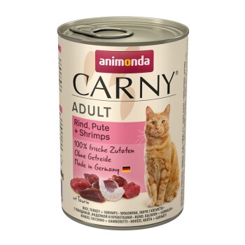 animonda Carny Nassfutter Katze Adult 6x400 g Rind, Pute & Shrimps