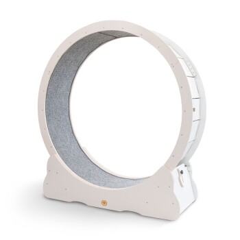 Canadian Cat Company Katzenlaufrad aus Holz L weiß