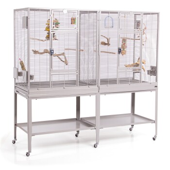 Montana Cages Vogelkäfig New Madeira Double hellgrau
