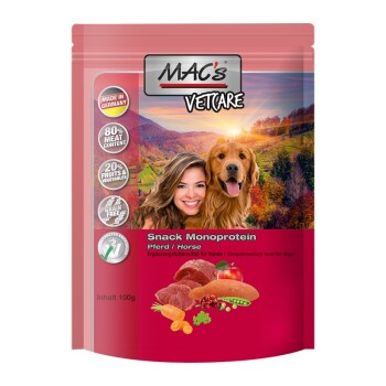 MAC's Hund Adult Mono Snack 100g Pferd