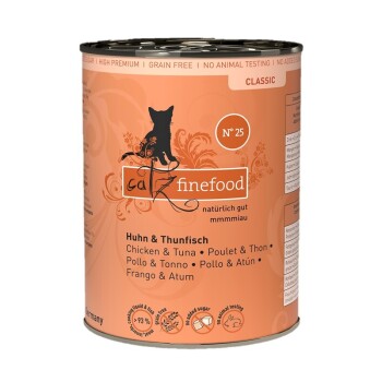 Catz finefood Nassfutter Katze Classic Adult No. 25 Huhn und Thunfisch 6x400 g
