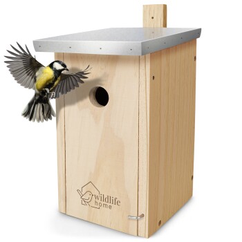 WILDLIFE HOME Nistkasten mit Metalldach 32mm Einflugloch