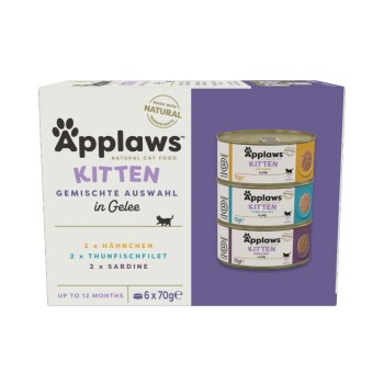 Applaws Nassfutter Kitten Gemischte Auswahl in Gelee Multipack 6x70 g