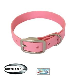 bio-leine 21-30cm HU Biothane Halsband altrosa 34 cm, 45 cm