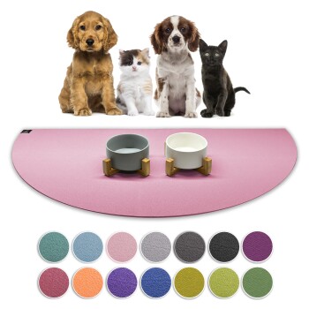 SANOZOO ® - Napfunterlage Halbrund - Öko-Tex und Made in Germany rosa 80 cm, 1,6 m