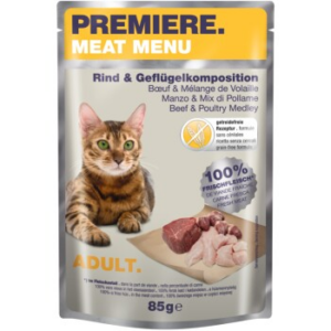 PREMIERE Meat Menu Adult Rind und Geflügelkomposition 12x85 g