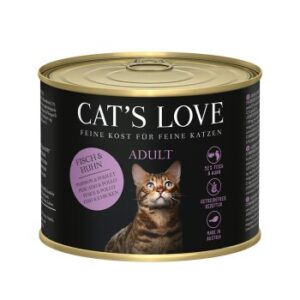 CAT'S LOVE Nassfutter Katze Adult Fisch und Huhn 6x200 g