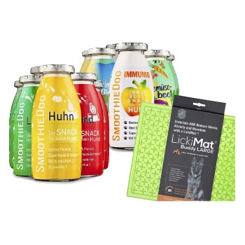 SmoothieDog Mix + Lickimat Grün 12x250 g