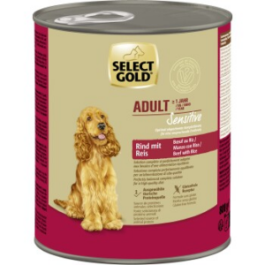 SELECT GOLD Sensitive Adult Rind mit Reis 6x800 g