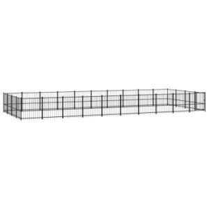 VidaXL Outdoor Hundezwinger Stahl 9,7 m, 3,88 m, 1 m