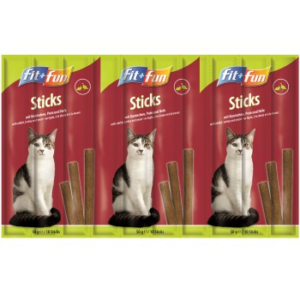 FIT+FUN Sticks 25x10 Stück Kaninchen, Pute und Hefe