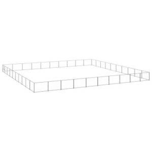 VidaXL Hundezwinger Stahl silber 10 m, 10 m, 70 cm