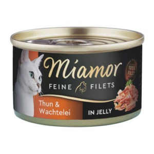 Miamor Feine Filets in Jelly Heller Thunfisch und Wachtelei 24x100 g
