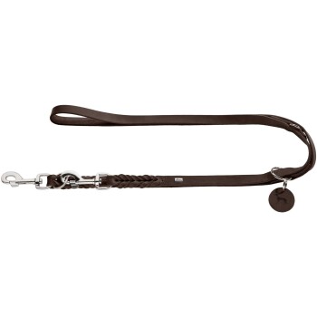 Hunter Verstellbare Führleine Solid Education dunkelbraun 1,3 cm, 2,5 m