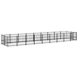 VidaXL Outdoor Hundezwinger Stahl 8,73 m, 1,935 m, 1 m