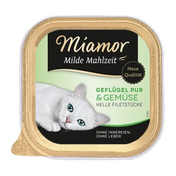 Miamor Milde Mahlzeit Geflügel pur und Gemüse 16x100 g