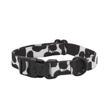 Barkalot Hundehalsband Recyceltes Polyester schwarz/ weiß L