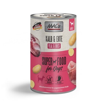 MAC's Nassfutter Hund Adult Kalb und Ente 6x800 g