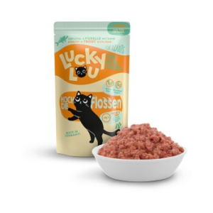 Lucky Lou Nassfutter Katze Adult Geflügel pur und Forelle 16x125 g