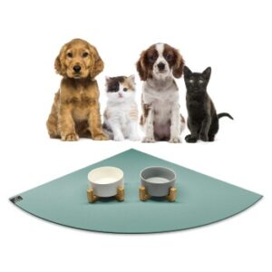 SANOZOO ® - Napfunterlage Eckrund - Öko-Tex und Made in Germany petrol 80 cm, 80 cm