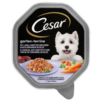 Cesar Garten-Terrine 14x150g Lamm, Karotten und Koriander