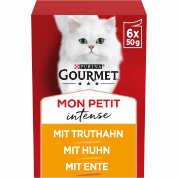 GOURMET Mon Petit Intense 8x6x50g mit Ente, Huhn, Truthahn