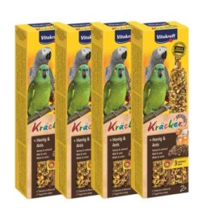 Vitakraft Papageien Kräcker 4x2er Honig & Anis