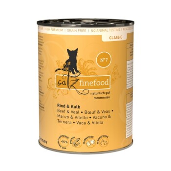 Catz finefood Nassfutter Katze Classic Adult No. 7 Rind und Kalb 6x400 g