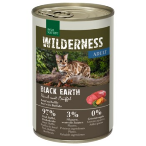 REAL NATURE WILDERNESS Adult Black Earth, Rind und Büffel 12x400 g