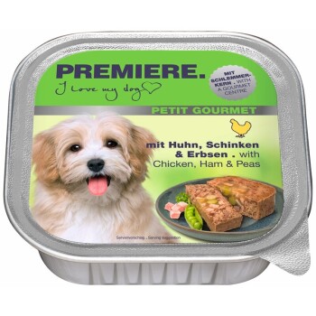 PREMIERE Petit Gourmet Schlemmerkern Huhn, Schinken und Erbsen 11x150 g