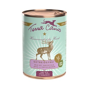 Terra Canis Getreidefrei Adult 6x400g Wild mit Kartoffeln, Apfel und Preiselbeeren
