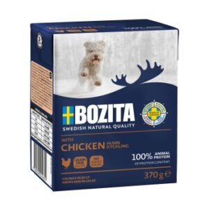 BOZITA Nassfutter Hund Junior Häppchen in Gelee Hühnchen 6x370 g
