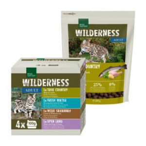 REAL NATURE Wilderness Mischfütterungs-Set Adult True Country 300g + 4x100g Multipack