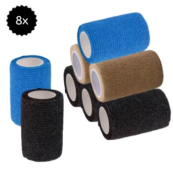 Hufeisenliebe PetPerfekt Bandagen 7,5cm x 4,5m 8 schwarz/ beige/ rot