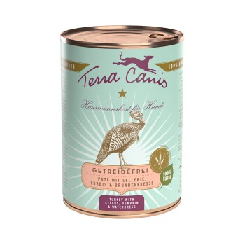 Terra Canis Getreidefrei Adult 6x400g Pute mit Sellerie, Kürbis und Brunnenkresse