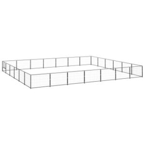 VidaXL Hundezwinger Stahl schwarz 7 m, 6 m, 70 cm