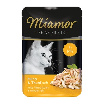 Miamor Feine Filets in Jelly Huhn und Thunfisch 24x100 g