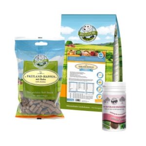 Bellfor Welpenfutter Set für kleine Rassen: getreidefreie Trockenfutter + gesunde Soft-snack + Immun Pulver für Welpen