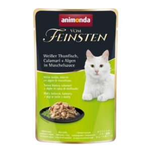 animonda Vom Feinsten 18x50g mit weißem Thunfisch, Calamari & Algen, in Muschelsauce