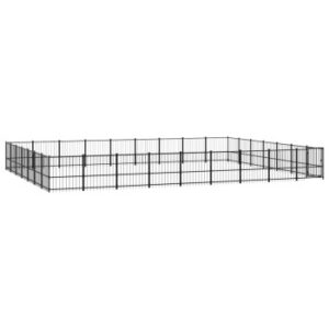 VidaXL Outdoor Hundezwinger Stahl 8,73 m, 6,79 m, 1 m
