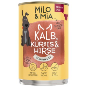 Milo & Mia Kalb, Kürbis & Hirse 6x400 g